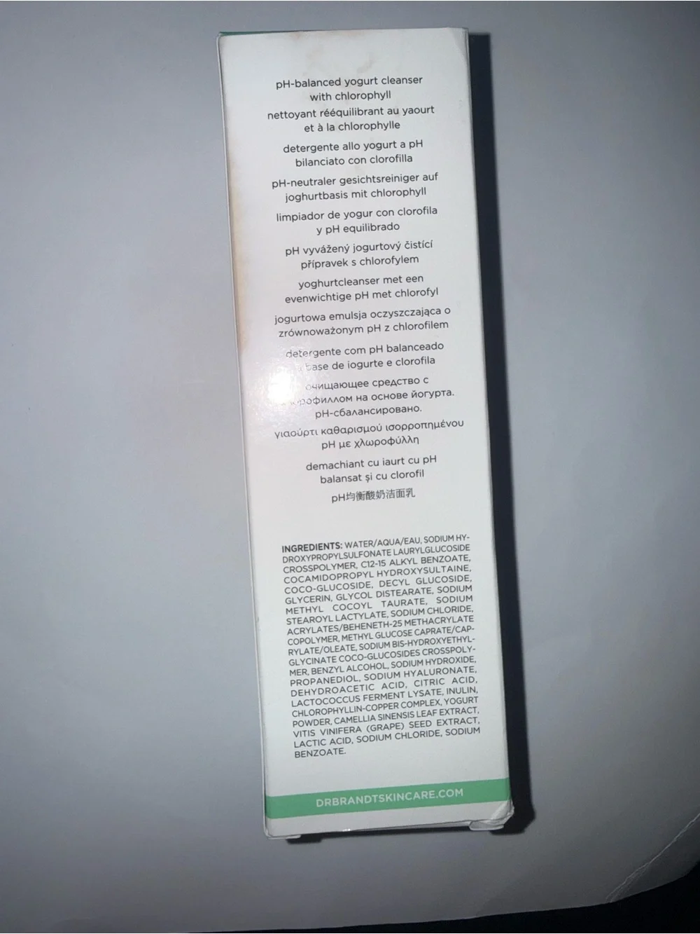 Dr. Brandt Clean Biotic pH-Balanced Yogurt Cleanser with Chlorophyll 3.5 oz NIB